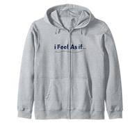 i Feel As If It Is Done Navy Combo Zip Hoodie