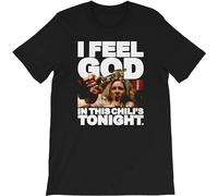 I Feel God in This Chili's Tonight Fun Pam Beesly tv Sitcom The Offic Gift O-Neck Unisex Short Sleeve T-Shirt Black M