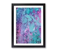 I Feel Love Abstract Framed Wall Art Print A2 Black