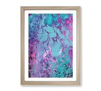 I Feel Love Abstract Framed Wall Art Print A2 Oak