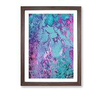 I Feel Love Abstract Framed Wall Art Print A2 Walnut
