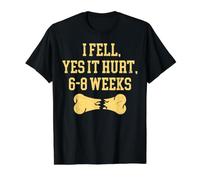 I Fell, Yes It Hurt, 6-8 Weeks Value Graphic T-Shirt, Men, Black, S