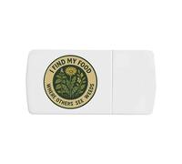 'I Find My Food Where Others See Weeds' Pill Box with Tablet Splitter (PI00035184)