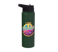 I Find Peace in Breathing Mindfulness Meditation Practice Stainless Steel Insulated Water Bottle