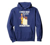 I Finish What Your Husband Started Painter Pullover Hoodie, Adult Unisex, Navy Blue, Small