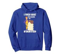 I Finish What Your Husband Started Painter Pullover Hoodie, Adult Unisex, Royal Blue, XX-Large