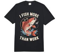 I Fish More Than Work Fisherman Hobby - Comfort Colors Adult Heavyweight T-Shirt