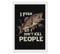 I Fish So I Don't Kill People Diamond Art Kits Accessories Full Square Drill 5D Painting Craft Home Wall Decor