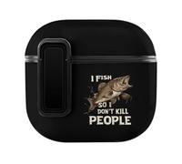 I Fish So I Don't Kill People Slim Compatible with Airpods 4 Case Protective Hard Cover Skin