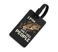 I Fish So I Don't Kill People Travel Luggage Tags for Suitcases Handbag Fashion Suitcase Labels