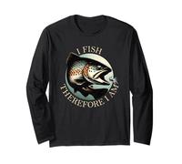 I Fish Therefore I Am - Rainbow Trout - Fly Fishing Long Sleeve T-Shirt