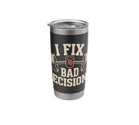I Fix Bad Decisions Funny Gym Trainer Motivational Stainless Steel Insulated Tumbler