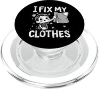 I Fix My Clothes Visible Mending Slow Fashion Repair Sewing PopSockets PopGrip for MagSafe
