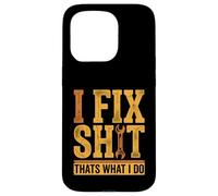 I Fix Shit Thats What I Do Mechanic Funny Retro Handyman Case for iPhone 15 Pro