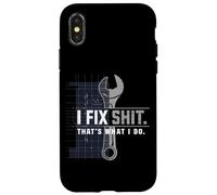 I Fix Shit That's What I Do Tshirt Mechanic Father Dad Men Case for iPhone X/XS