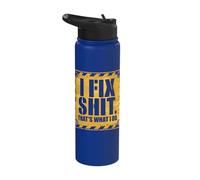 I Fix Shit That's What I Do Tshirt Mechanic Father Dad Men Stainless Steel Insulated Water Bottle