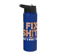 I Fix Shit That's What I Do Tshirt Mechanic Father Dad Men Stainless Steel Insulated Water Bottle