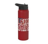 I Fix Shit That's What I Do Tshirt Mechanic Father Dad Men Stainless Steel Insulated Water Bottle