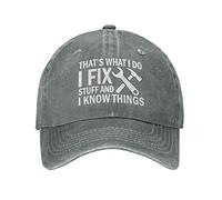 I Fix Stuff and I Know Things Hat for Men - Cool Stuff Hat, I Fix Stuff-14, One size