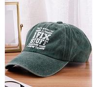 I Fix Stuff and I Know Things Hat, Washed Denim Adjustable Strapback Hats Baseball Caps