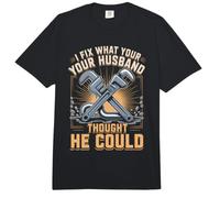 I Fix What Your Husband Thought He Could Plumber Comfort Colors Adult Heavyweight T-Shirt