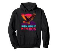 I Flew Highest In The 80’s Retro Eagle Design Pullover Hoodie