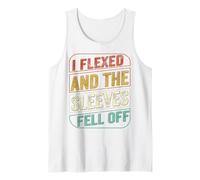 I Flexed And The Sleeves Fell Off Mens Workout Gym Funny Tank Top