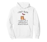 I flicker like a lightbulb in a haunted asylum, weird racoon Pullover Hoodie