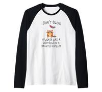 I Flicker Like a Lightbulb in a Haunted Asylum, Weird Racoon Raglan Baseball Tee