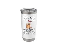 I Flicker Like a Lightbulb in a Haunted Asylum, Weird Racoon Stainless Steel Insulated Tumbler
