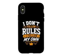 I Follow My Own Rules Funny Graphic Case for iPhone X/XS