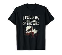 I Follow the Call of the Wild Wolf Howling Design T-Shirt