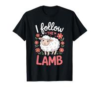 I Follow The Lamb Cute Christian Sheep Design T-Shirt