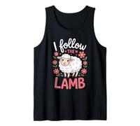 I Follow The Lamb Cute Christian Sheep Design Tank Top