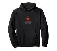 I Followed My Heart To The Beach Summer Love Quote Pullover Hoodie, Adult Unisex, Black, L