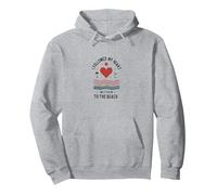 I Followed My Heart To The Beach Summer Love Quote Pullover Hoodie, Adult Unisex, Heather Grey, S