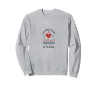 I Followed My Heart To The Beach Summer Love Quote Sweatshirt, Adult Unisex, Heather Grey, M