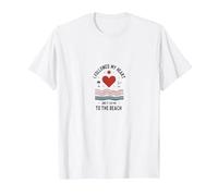 I Followed My Heart to The Beach Summer Love Quote T-Shirt, Men, White, S