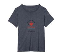 I Followed My Heart to The Beach Summer Love Quote T-Shirt, Women's Plus, Heather Blue, 2X