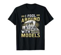 I Fool Around With Models Railroad Train Lovers Locomotive T-Shirt