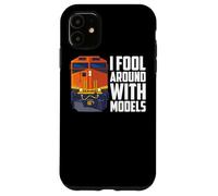 I Fool Around With Models Train Lover Diesel Locomotive Case for iPhone 11