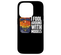 I Fool Around With Models Train Lover Diesel Locomotive Case for iPhone 14 Pro