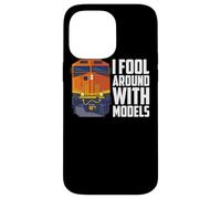 I Fool Around With Models Train Lover Diesel Locomotive Case for iPhone 14 Pro Max