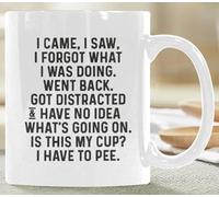 I Forgot What I was Doing.Went Back. Funny Coffee Mug Ceramic Novelty Coffee Cup Funny Gifts White 11oz Gift for Women Men