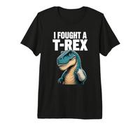 I Fought A T-Rex Broken Arm Dinosaur Recovery Injury Healing Premium T-Shirt