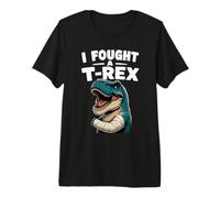 I Fought A T-Rex Broken Arm Dinosaur Recovery Injury Healing Premium T-Shirt
