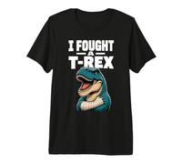I Fought A T-Rex Broken Arm Dinosaur Recovery Injury Healing Premium T-Shirt