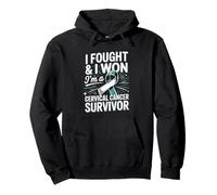 I Fought And I Won I'm A Cervical Cancer Survivor Pullover Hoodie