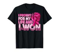 I Fought for My Life and I Won Breast Cancer Gloves Boxing T-Shirt