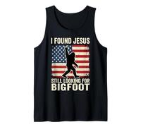 I Found Jesus Still Looking Bigfoot Funny Christian Tank Top